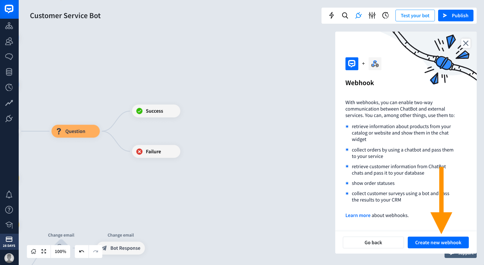 Webhook configuration