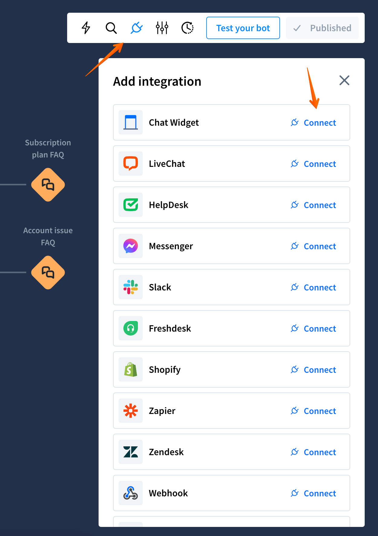 Configure the main features of your chat widget.