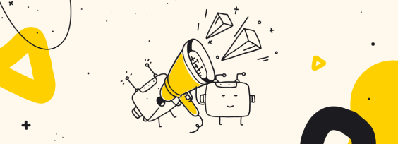 a chatbot and a megaphone