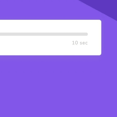 the chatbot conversation delay feature on a purple background