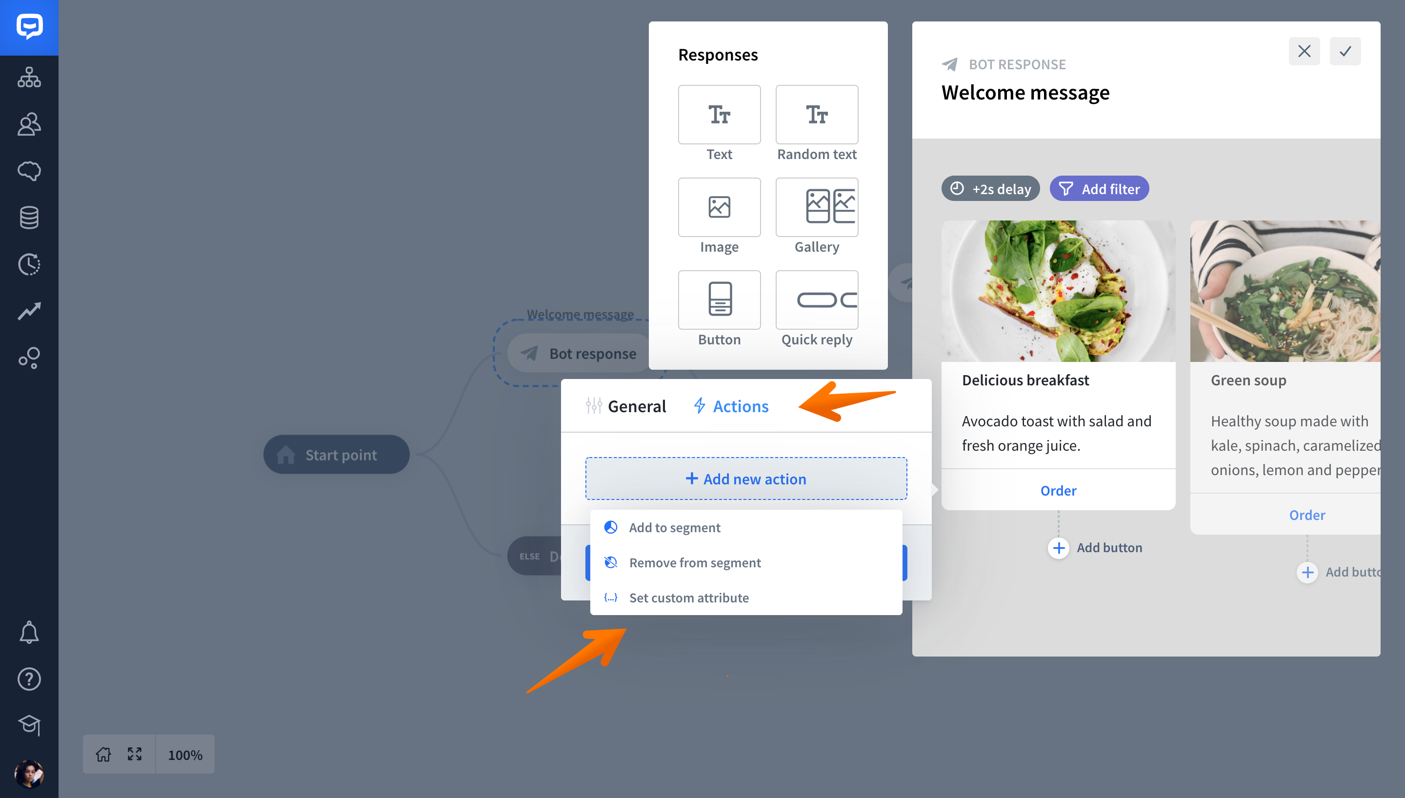 gallery in chat bot