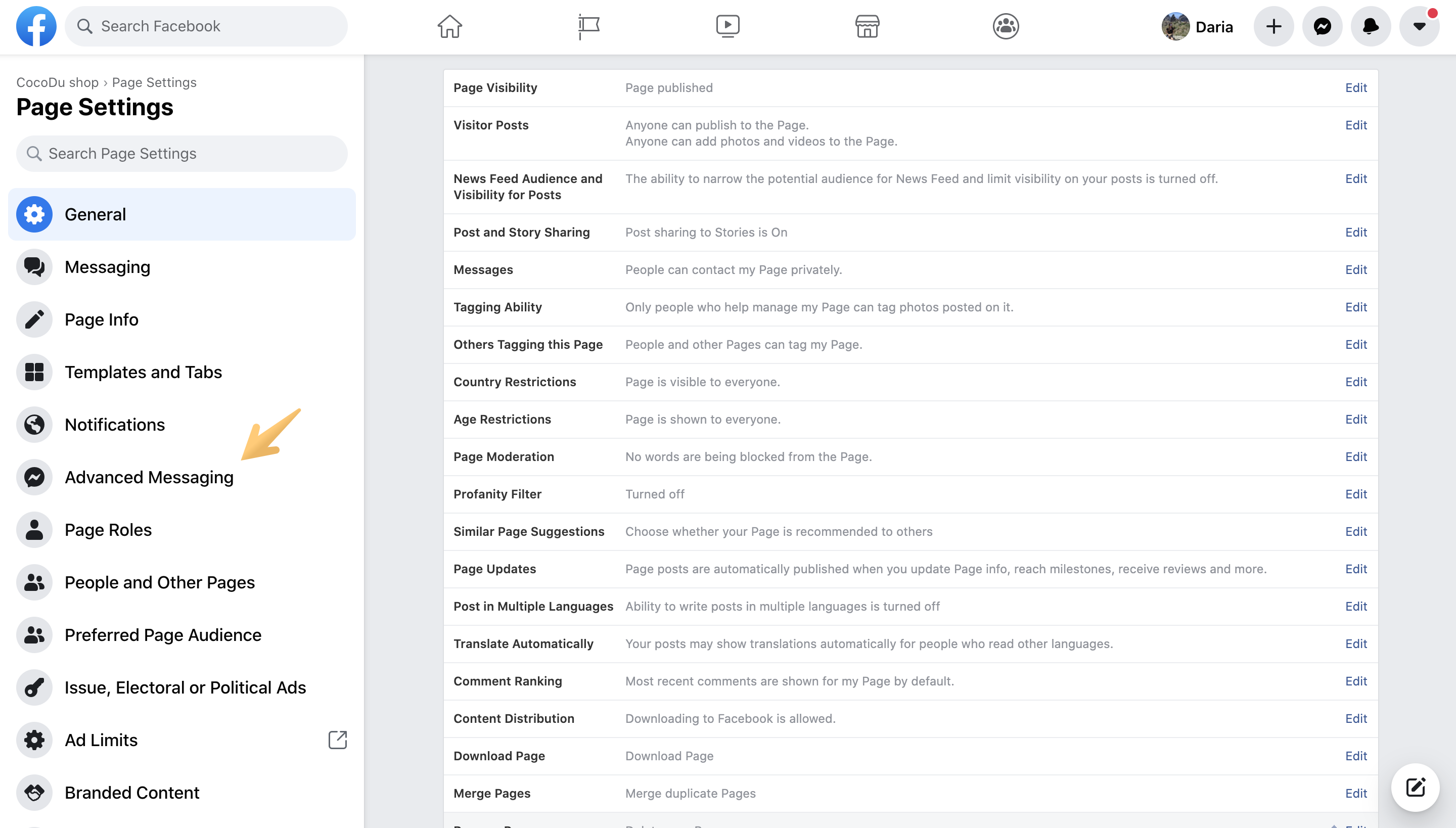 facebook messneger chatbot integration