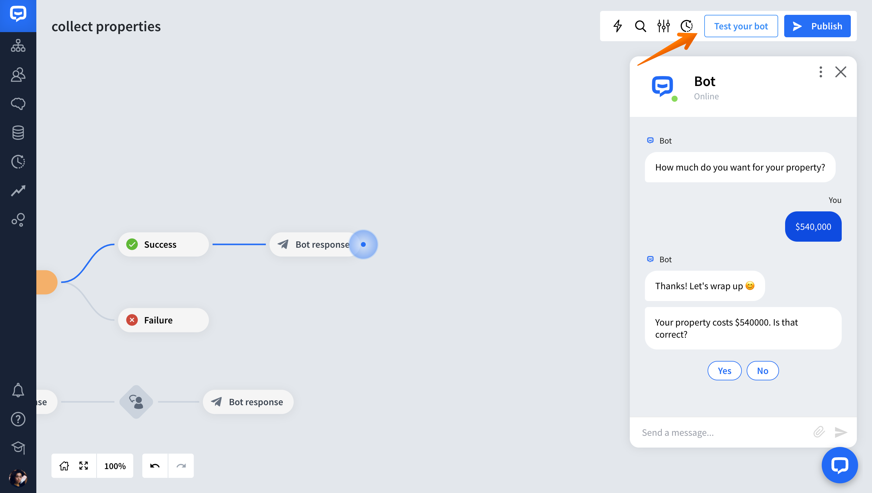 chatbot number entity 