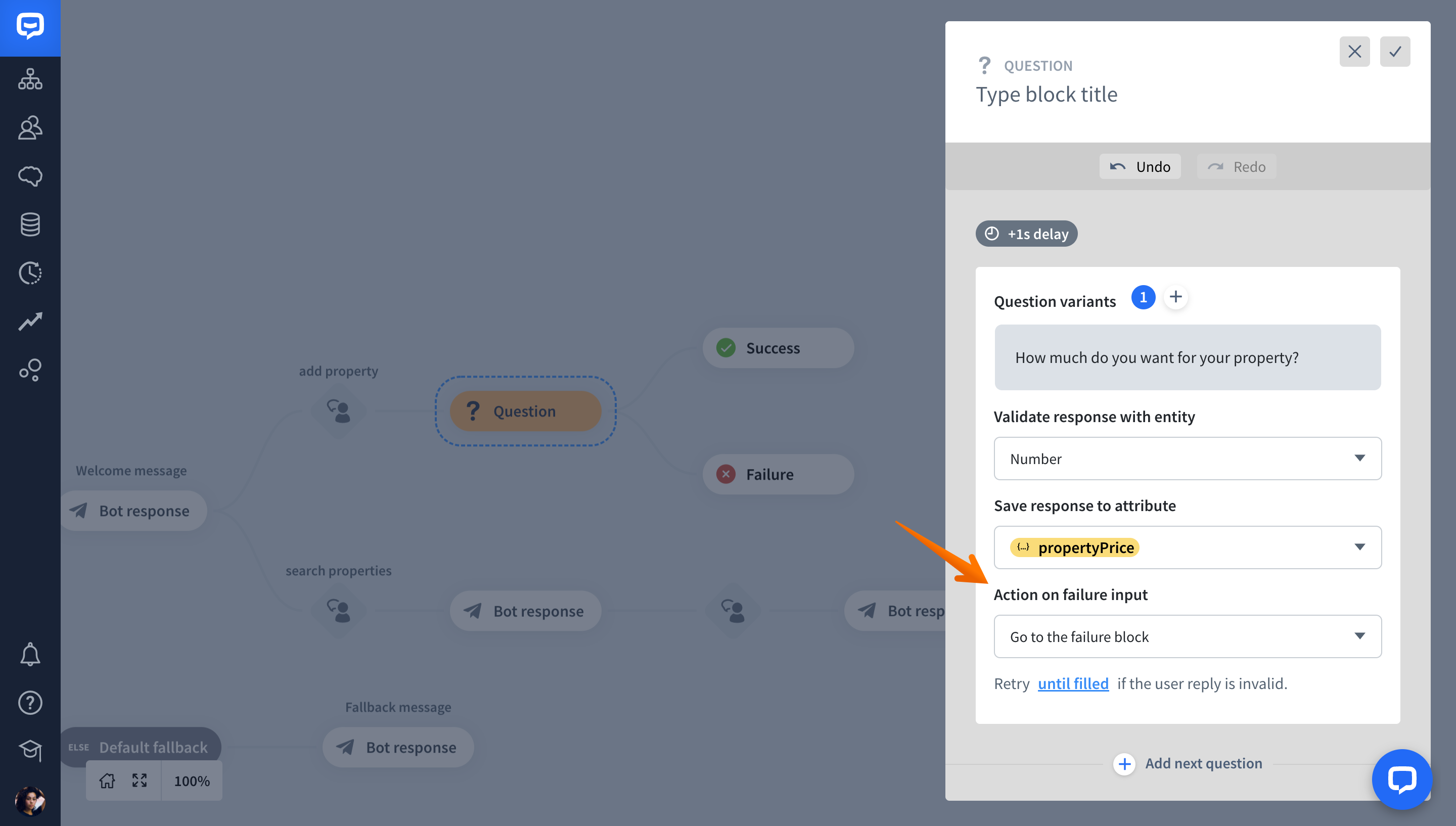 chatbot number entity 