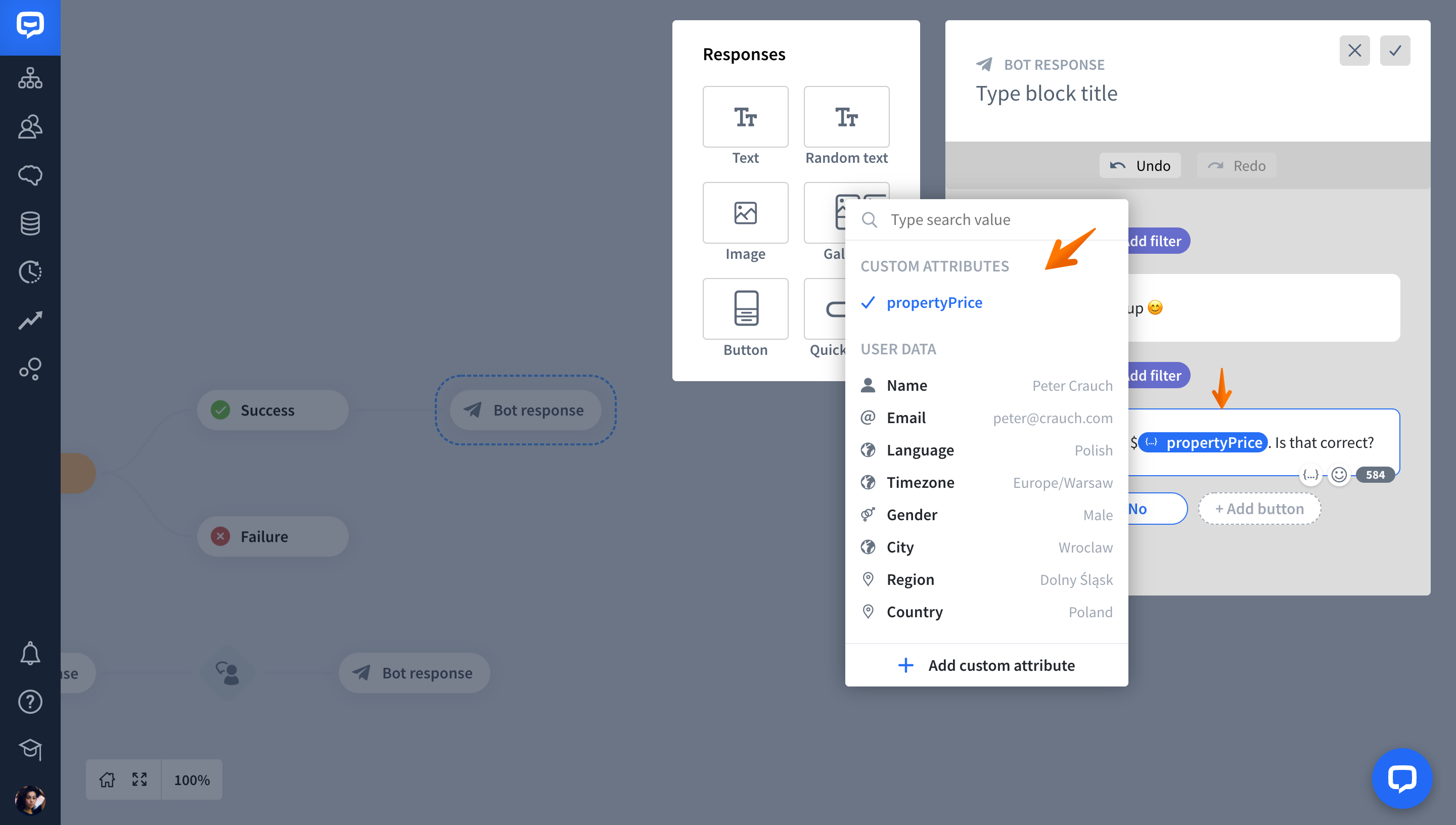 chatbot number entity 