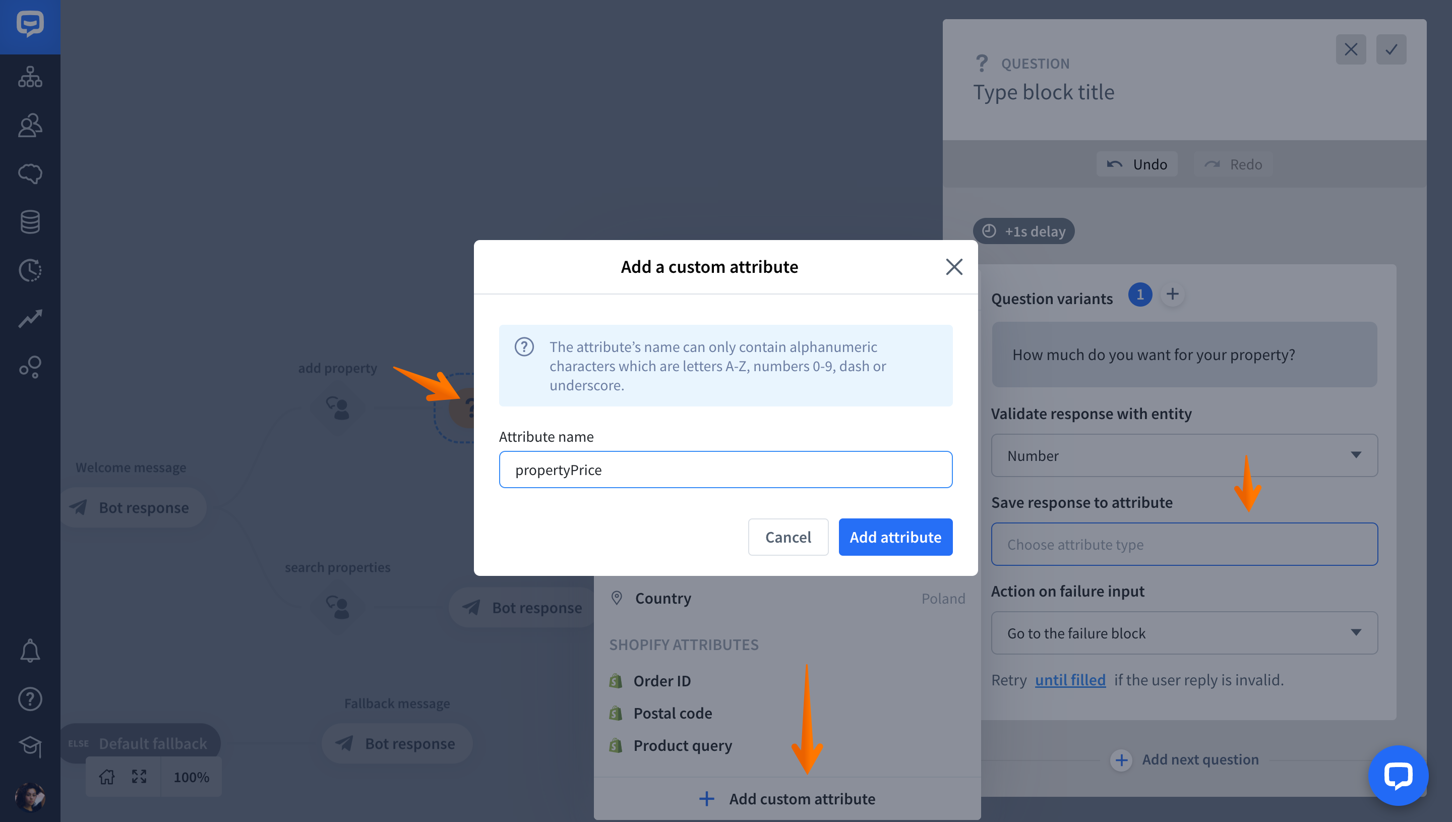 chatbot number entity 