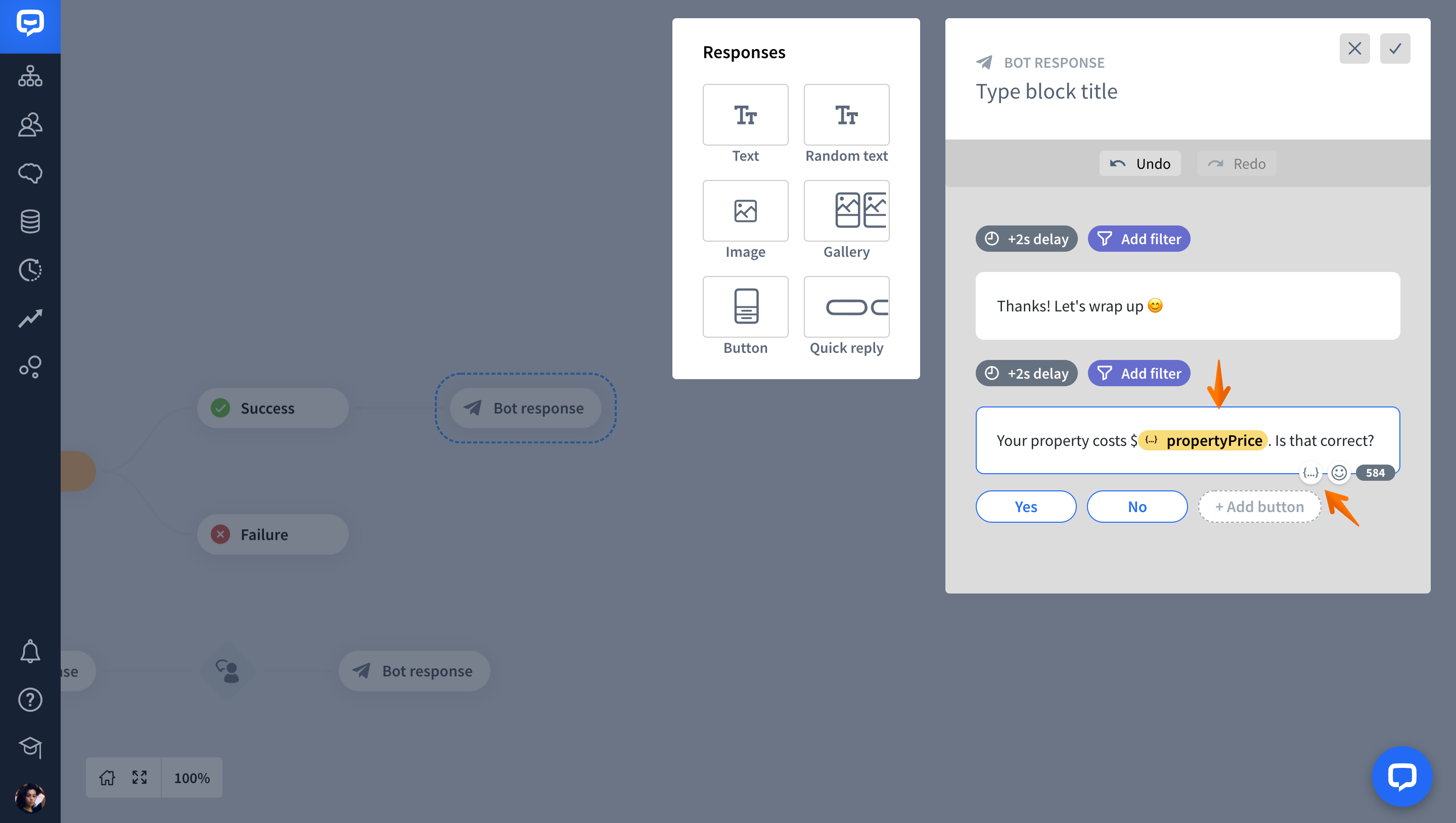chatbot number entity 