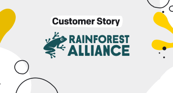 The Rain Forest Alliance logo with a frog